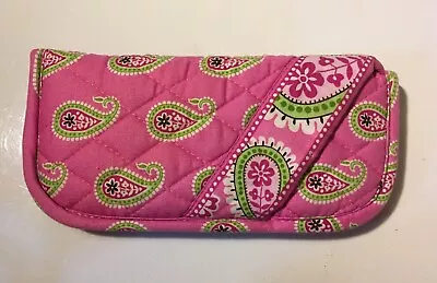 Vera Bradley 2005 Bermuda Pink Lime Double EyeGlass Sunglasses Soft Quilted Case • $10