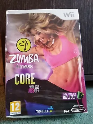 Zumba Fitness Core Wii Game Box Set With Belt Party Your Abs Off Work Out New  • £28