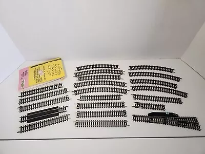 Vintage Curved & Straight  N  Gauge Train Track  - Lot Of 21 Pieces W/ Nails • $29.99