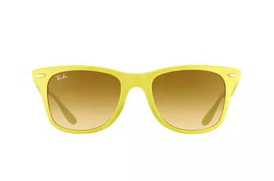 Ray-Ban Wayfarer Sunglasses RB4195 6085/2L Yellow Square Yellow Gradient 52mm • $131.40