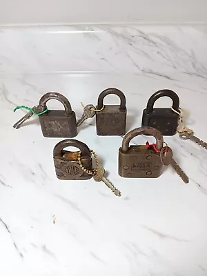 Lot Of 5 YALE & TOWNE Locks W/ Keys! Brass/Steel • $19.99