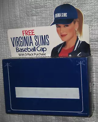 NEW Vintage Virginia Slims Blue Snapback Cigarette Promo Baseball Hat Cap 90s • $24