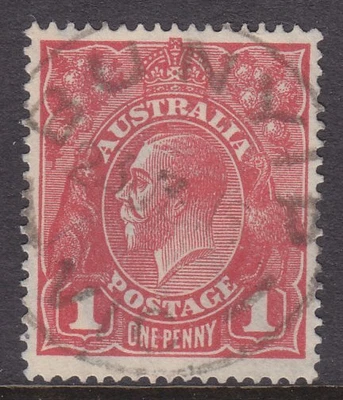$4.10 • Buy KGV Heads Single Wmk 1d Red Die 1 FU *POSTMARK* SG 21c (761)