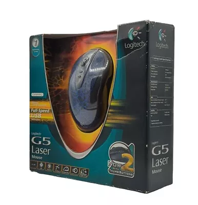 Logitech G5 Laser Gaming Mouse 2000dpi NEW SEALED-*New Old Stock*-RARE FIND 2007 • $219.95