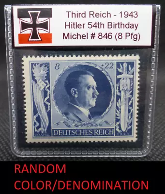 Adolf Hitler 1943 WW2 54th Birthday Stamp Third Reich Nazi Germany MNH Pfennig • $6.88