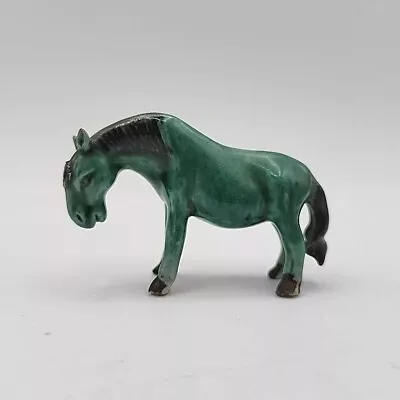 Vintage Chinese Ceramic Miniature Horse Green  • $14.95