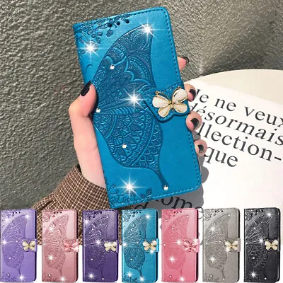 $15.68 • Buy For OPPO Realme3 Pro A5 A9 F11 Flip Leather Bling Diamond Wallet Card Case Cover