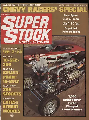 $29.29 • Buy Super Stock Drag Illustrated April 1972 Gene Snow Ralph Truppi 042920DBE