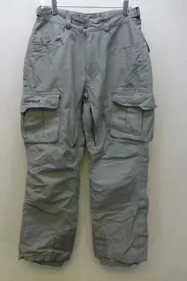 Marmot Gray Snowboard Ski Snow Pants Vented Side Zippers Winter Mens Sz Medium • $29.99