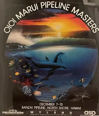 1990 Wyland Marui Pipeline Masters Limited Edition Lithograph 33  36  • $14.95