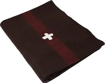 $44.99 • Buy Swiss Cross Army Wool Blanket Heavyweight Warm Military Bed Throw 62  X 80 