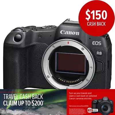 Canon EOS R8 (BODY) FX Mirrorless Camera • $2398.85