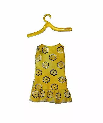 Vintage Barbie Skipper Tea Party Yellow  Flower Dress #1924 1963 • $24