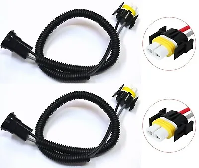Extension Wire Ceramic S H11 Two Harness Head Light Low Beam Female Socket Plug • $12.35