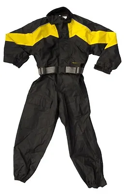 Baby Biker Kids Clearance Waterproof One Piece Suit Yellow Short Body Marked • £14.99