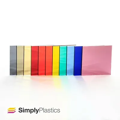 3mm Coloured Mirror Plastic Plaskolite® Plastic Perspex Sheet Panel / A4 & A3 • £9.40