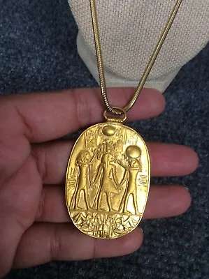 Stunning Vtg MMA Metropolitan Museum Of Arts 1976 Egyptian Gold Tone  Pendant • $129.99