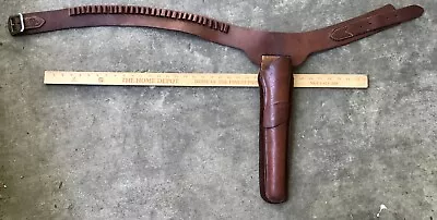 Vintage Leather Holster And Belt By H. H. Heiser Denver CO • $66.85