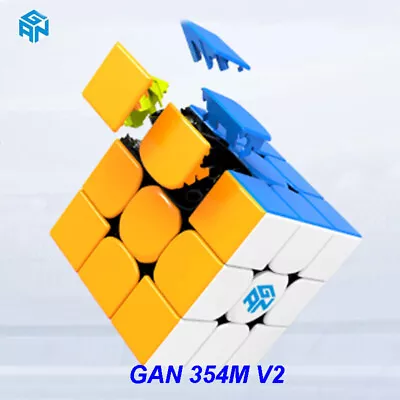 NEW GAN 354M V2 Standard 3x3 54mm Magnetic Speed Rubiks Cube Xmas Gift AU Stock  • $39.99