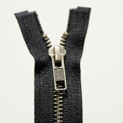 YKK  28  METAL CLOSED END ZIP Black • $3.50