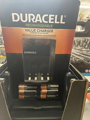 NEW - DURACELL Rechargeable Batteries Value Charger SET W/ 6 AA & 2 AAA NiMH • $24