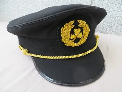 £174.99 • Buy Aer Lingus Pilot Flight Crew Cap Hat Badge Gold Shamrock Logo Irish Airlines