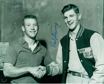 NY Yankees Ralph Terry Autographed 8x10  Photo Okla All State With Mickey Mantle • $55.95