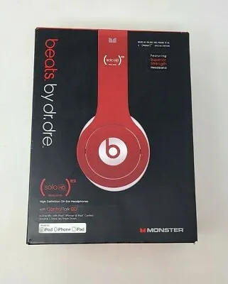 Beats By Dr. Dre Monster Solo HD Red Box Cloth & Wire Only READ NO HEADPHONES • $30