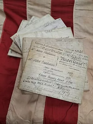 Lot Of 7 Indentures 1850-80s  Vellum LONDON  • $89.95