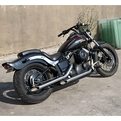 Polish Exhaust Pipe W/ Silencer For YAMAHA V Star Dragstar XVS650 Custom Classic • $210.88