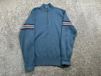 Vintage Meister Sweater Men’s Blue Sweatshirt 1/4 Zip Retro Casual Preppy • $14.99