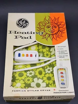 Vtg GE Heating Pad Green Daisies General Electric Floral MCM - Works • $29.99