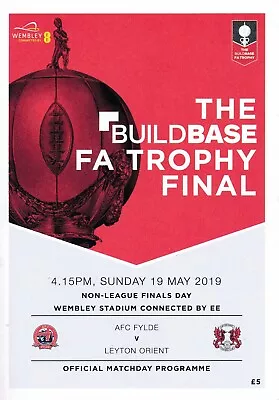 £4.99 • Buy FA TROPHY & VASE  FINAL 2019 Leyton Orient V Fylde & Cray Valley V Chertsey Town