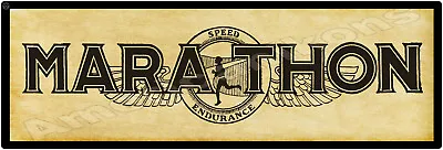 1917 Marathon New Metal Sign: 6 X 18  Long - Ships Free - Speed & Endurance • $21.88