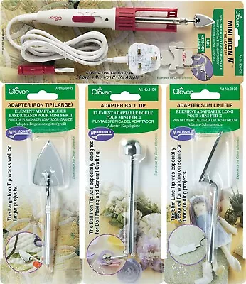 Clover Mini Iron II Choice Of Accessories / Complete Kit Ideal With Bias Makers • $12.66