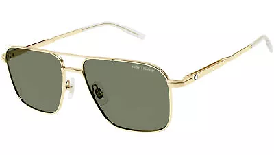 NEW Mont Blanc MB0278S-002 Gold Gold Green Sunglasses • $270.85