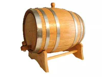 Oak Barrel 2 Liter Steel Hoop For Home Aging Whiskey Or Spirits • $43