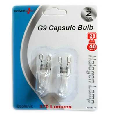 2 X G9 28W Halogen Long Life Capsule Lamps Light Bulbs Bulb  • £2.99