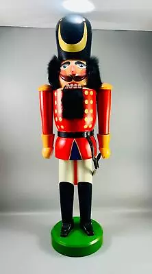 Vintage Erzgebirge Nussknacker Germany Guardsman Soldier Nutcracker 23” Large • $185