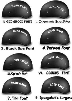 Custom Road Name Motorcycle Helmet Decals • $8