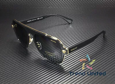 VERSACE VE2199 100281 Black Polarized Grey 56 Mm Men's Sunglasses • $137.99