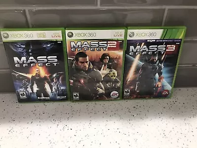 Mass Effect 1 2 And 3 Xbox 360 Lot • $22.95