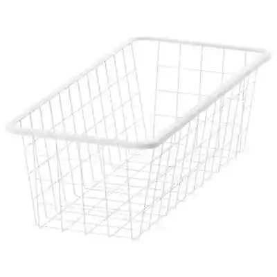 IKEA JONAXEL Wire Basket Storage Organizser Bathrooms Laundry White 25x51x15 Cm • £11.10