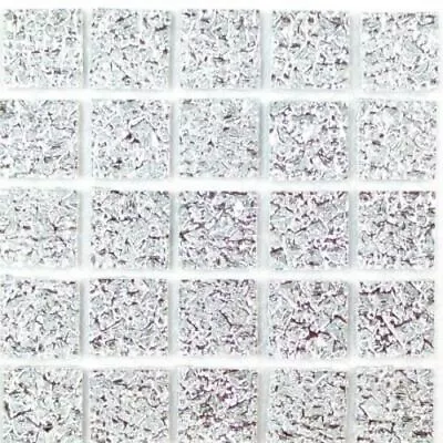 Mirror Tiles - Mesh Mounted 20mm Textured - 25pcs (Art & Crafting Materials) • £3.67