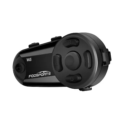 V6S Motorcycle Intercom 6 Riders Motorbike Helmet Headset 1000M Bluetooth FM • $47.95