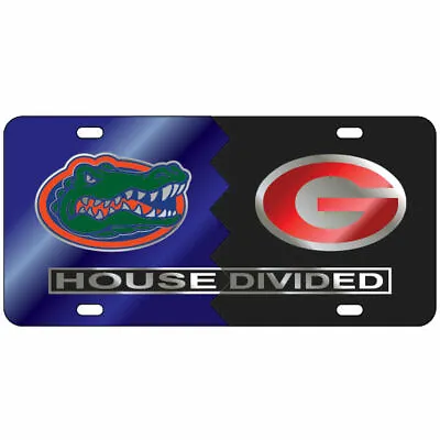 FLORIDA Gators / GEORGIA BULLDOGS HOUSE DIVIDED License Plate / Car Tag • $29.95