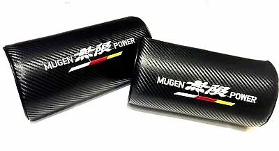 2Pcs Mugen Power Carbon Fiber & Embroidery Car Seat Neck Cushion Pillow Headrest • $23.88