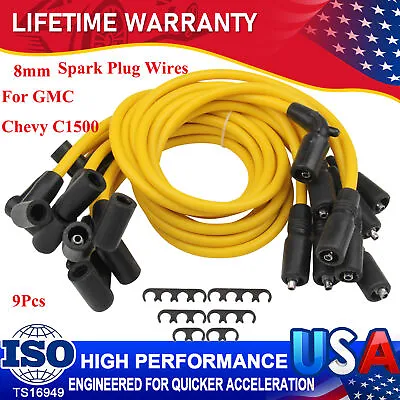 $31.85 • Buy For 8mm Spark Plug Wires GMC Chevy C1500 C2500 C3500 5.7L 5.0L V8 1996-1998-1999