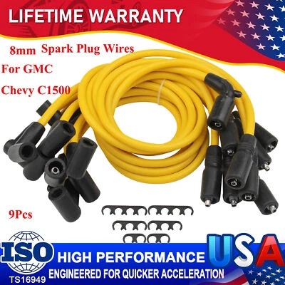 $31.85 • Buy For 8mm Spark Plug Wires GMC Chevy C1500 C2500 C3500 5.7L 5.0L V8 1996-1998-1999
