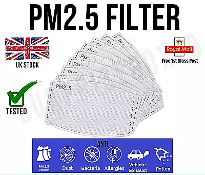 £1.49 • Buy NEW 10 PCS X PM2.5 Filter Activated Carbon Replaceable Breathing Air Filtration 